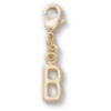 Gullbokstav B-smykke Jibbitz™-charms