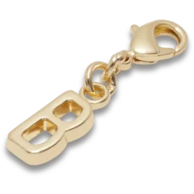 Gullbokstav B-smykke Jibbitz™-charms