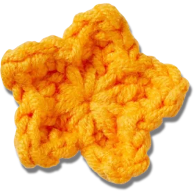 Håndlagde heklede oransje stjerne-Jibbitz-charms