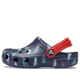 Ikoniske, lette Clogs med ankelstropper «Blue Red»