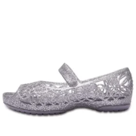 Isabella Glitter Peep Toe-sandaler «Silver»