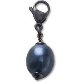 Jibbitz-charm «Silver Black Smt Pearl»