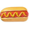 Jibbitz-charms med hotdog dyppet i sennep