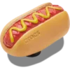 Jibbitz-charms med hotdog dyppet i sennep