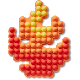 Jibbitz-charms med perler i form af en flamme