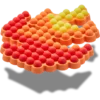 Jibbitz-charms med perler i form af en flamme