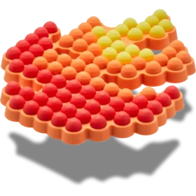 Jibbitz-charms med perler i form af en flamme