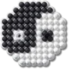 Jibbitz-charms med perler i Ying og Yang-design
