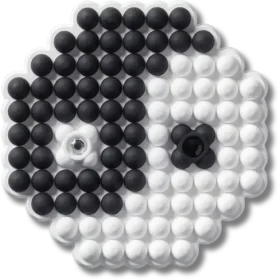 Jibbitz-charms med perler i Ying og Yang-design