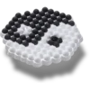 Jibbitz-charms med perler i Ying og Yang-design