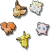 Jibbitz-charms med Pokémon-figurer, 5-pakning