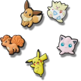 Jibbitz-charms med Pokémon-figurer, 5-pakning