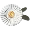 Jibbitz-charms med sølvblomst med paljetter