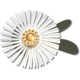 Jibbitz-charms med sølvblomst med paljetter