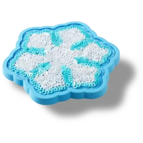 Jibbitz-charms med snøfnugg i paljetter