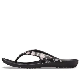Kadee 2 trykte Flippflopper «Floral Black»