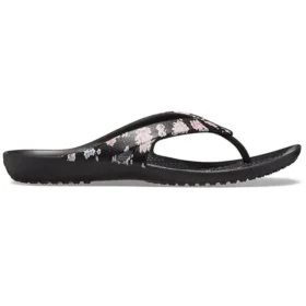 Kadee 2 trykte Flippflopper «Floral Black»