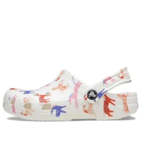 Klassisk karaktertrykk-Clog K «White Red Blue»