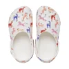 Klassisk karaktertrykk-Clog K «White Red Blue»