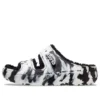 Klassiske Cozzzy-sandaler med marmorert mønster «Black White»