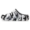 Klassiske Cozzzy-sandaler med marmorert mønster «Black White»
