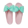 Klassiske flippflopper med plattform og sløyfe «Pink Teal»