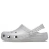 Klassiske glitter-Clogs «Silver»