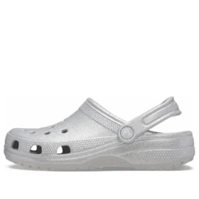 Klassiske glitter-Clogs «Silver»