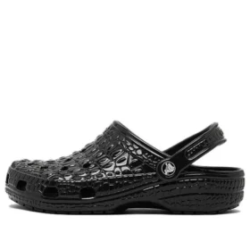 Klassiske krokodilleskinn-Clogs «Black»