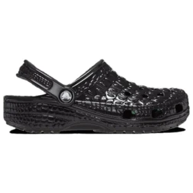 Klassiske krokodilleskinn-Clogs «Black»