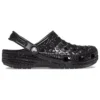 Klassiske Metallic Crocskin-Clogs «Black»