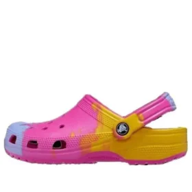 Klassiske ombre-Clogs «rosa gul blå»