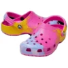 Klassiske ombre-Clogs «rosa gul blå»