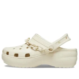 Klassiske Platform Clogs med kjede «Bone»