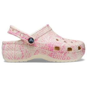 Klassiske Platform Clogs med slangemønster «Pink»