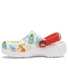 Klassiske Pokemon-Clogs «White Red»