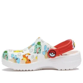 Klassiske Pokemon-Clogs «White Red»