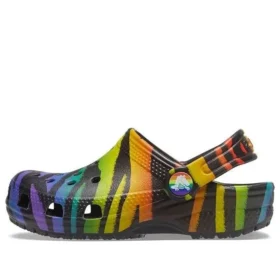 Klassiske sesongmønstrede Clogs «Black Multi»