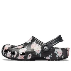 Klassiske trykte Clogs «Black Pink»