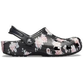 Klassiske trykte Clogs «Black Pink»