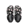 Klassiske trykte Clogs «Black Pink»