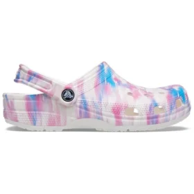 Klassiske, uformelle unisex-sandaler i hvitt, rosa og blått «White Pink Blue»