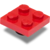 Lego® rød flis 2X2 Jibbitz-charms