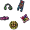 Level up Gamer 5-pakning med Jibbitz™-charms