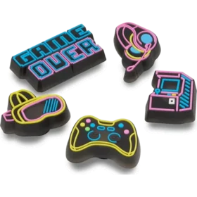 Lights up Neon Gamer 5-pakning med Jibbitz-charms