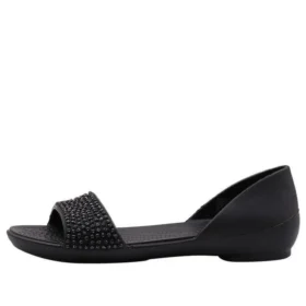 Lina Embellished D’Orsay-flate sko «svart»