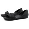 Lina Embellished D’Orsay-flate sko «svart»
