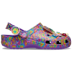 Lisa Frank x Classic Clog «Neon Purple Multi Hearts»