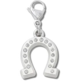 Lucky Silver Horseshoe Jibbitz-charm