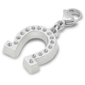 Lucky Silver Horseshoe Jibbitz-charm